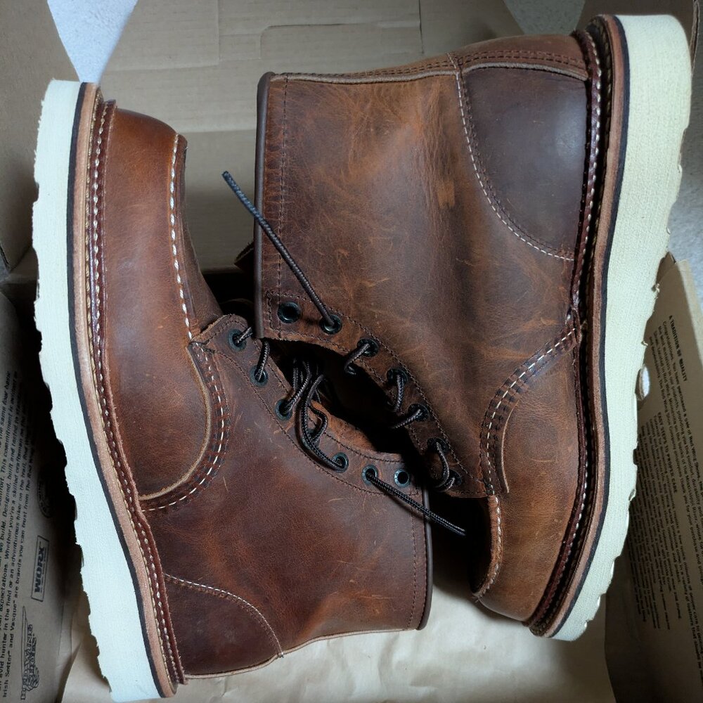 Red Wing Heritage 1907 Classic 6-Inch Moc Boots in Copper, 8